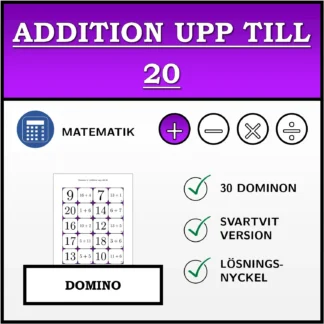 Domino: Addition upp till 20
