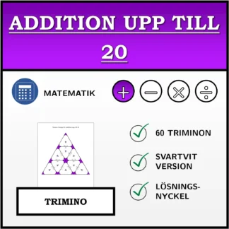 Trimino: Addition upp till 20