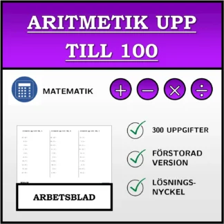 Arbetsblad: Aritmetik upp till 100