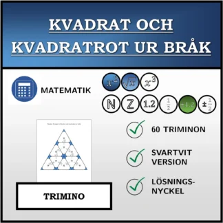 Trimino: Kvadrat och kvadratrot ur bråk