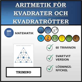 Trimino: Aritmetik för kvadrater och kvadratrötter