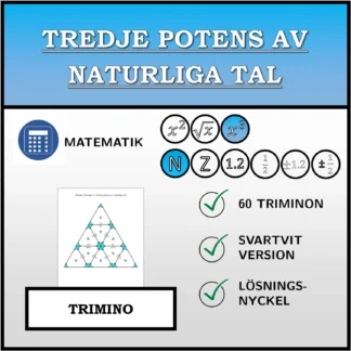 Trimino: Tredje potens av naturliga tal