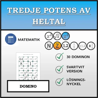Domino: Tredje potens av heltal