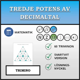 Trimino: Tredje potens av decimaltal