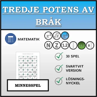 Memoryspel: Tredje potens av bråk