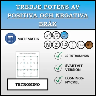 Tetromino: Tredje potens av positiva och negativa bråk