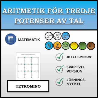 Tetromino: Aritmetik för tredje potenser av tal