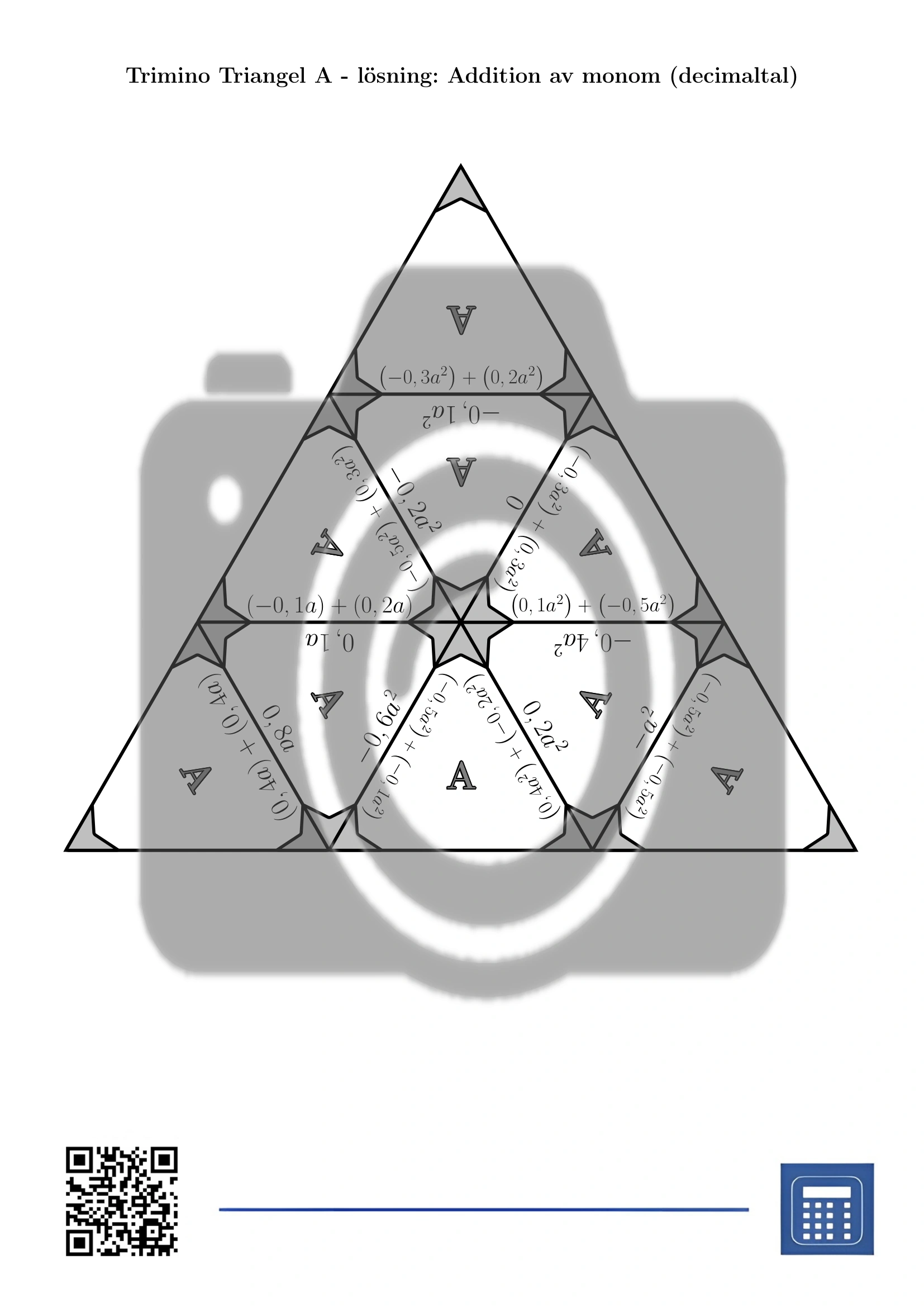 Trimino: Addition av monom (decimaltal) - Bild 6