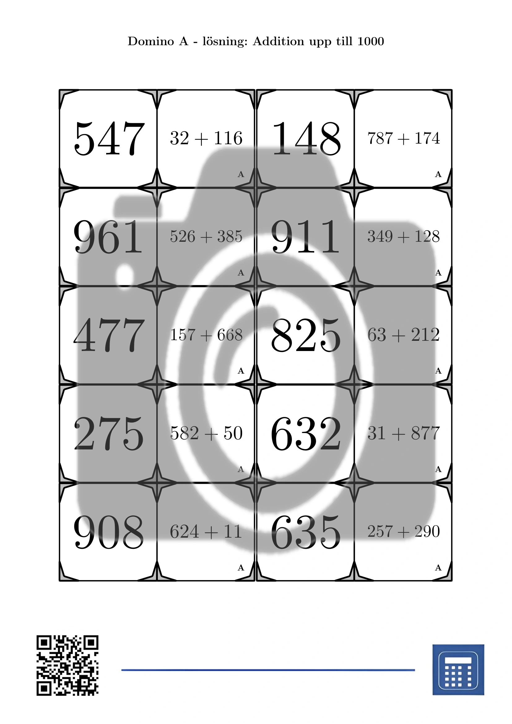 Domino: Addition upp till 1000 - Bild 4