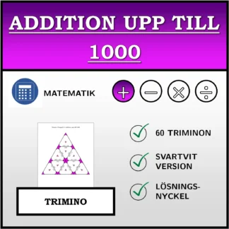 Trimino: Addition upp till 1000