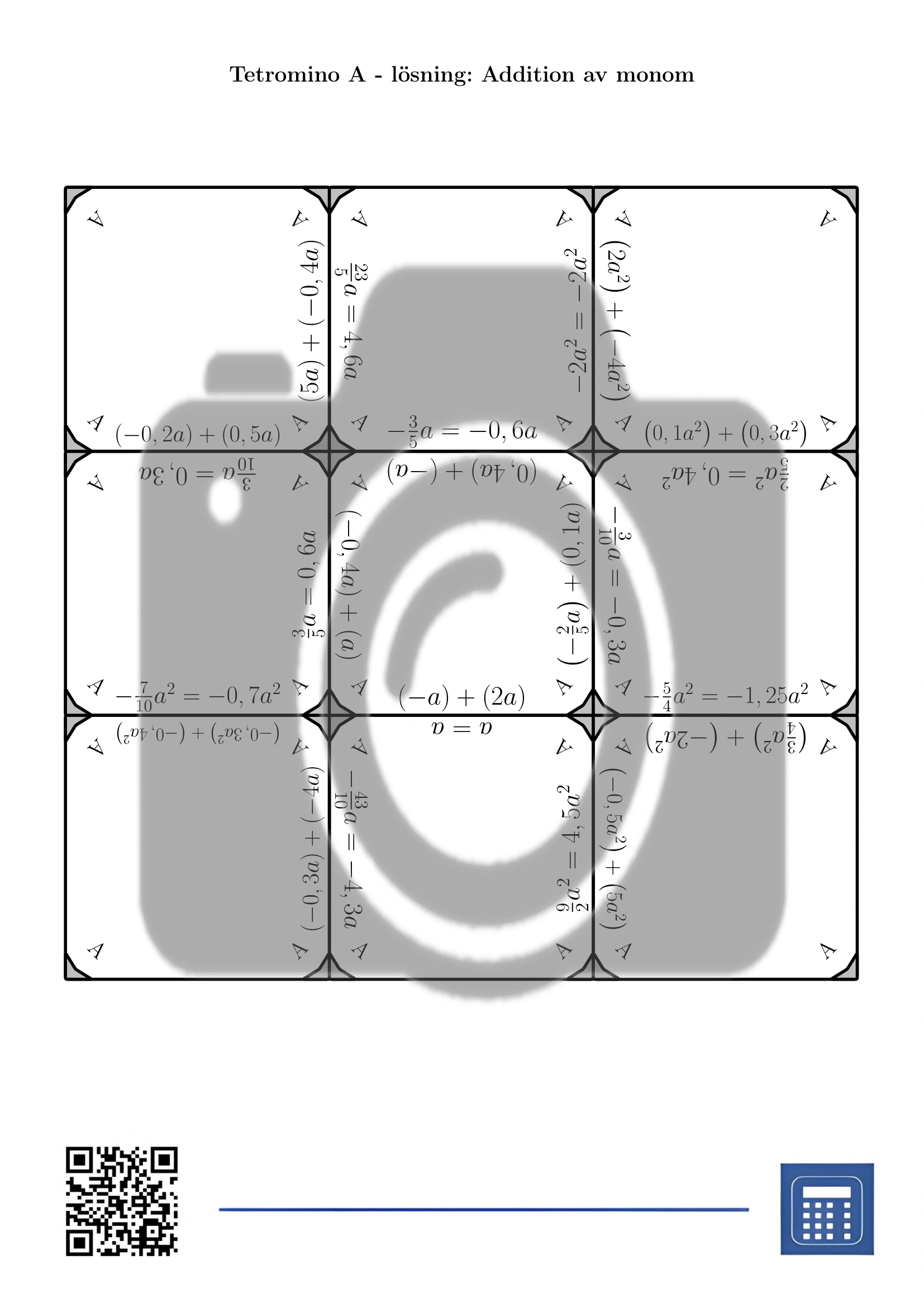 Tetromino: Addition av monom - Bild 4