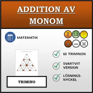 Trimino: Addition av monom