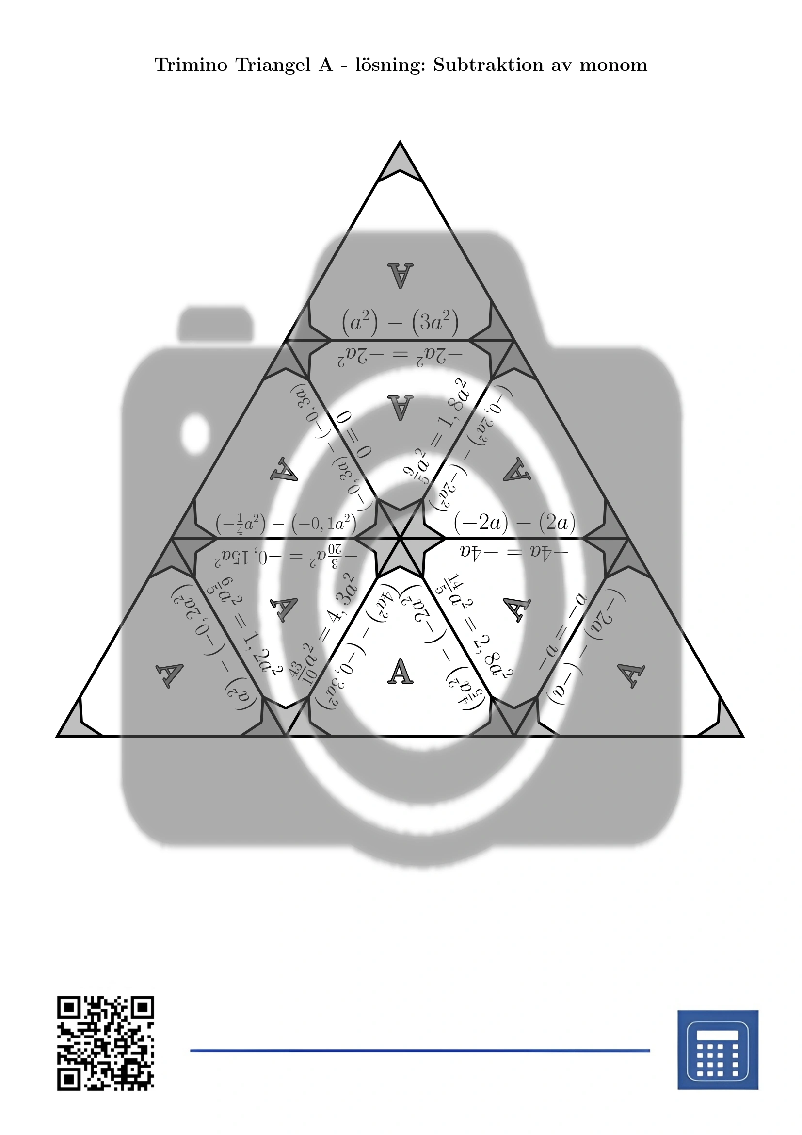 Trimino: Subtraktion av monom - Bild 6