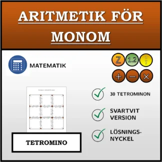 Tetromino: Aritmetik för monom