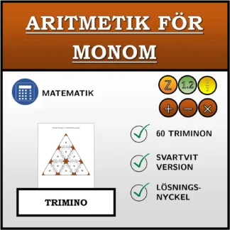 Trimino: Aritmetik för monom