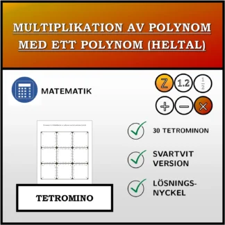 Tetromino: Multiplikation av polynom med ett polynom (heltal)
