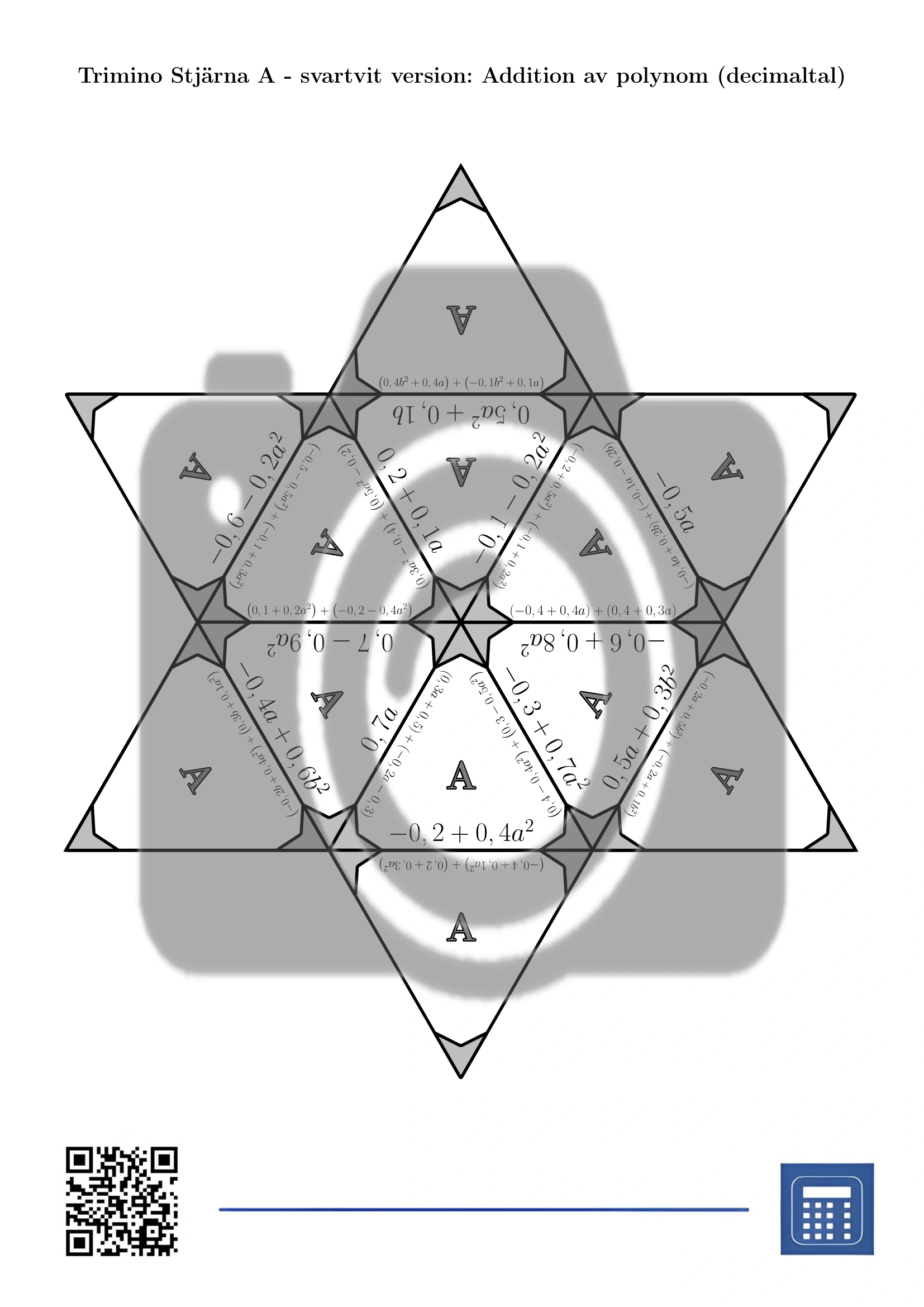 Trimino: Addition av polynom (decimaltal) - Bild 5