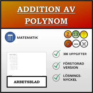 Arbetsblad: Addition av polynom