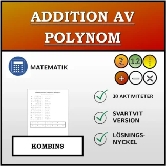 Kombinationsövning: Addition av polynom