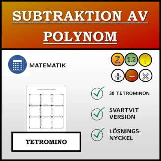 Tetromino: Subtraktion av polynom