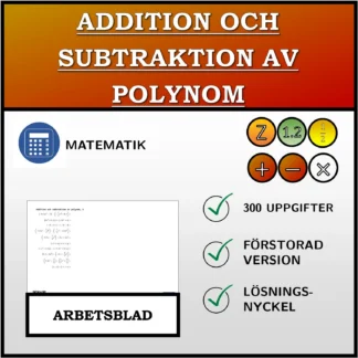 Arbetsblad: Addition och subtraktion av polynom