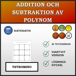 Tetromino: Addition och subtraktion av polynom