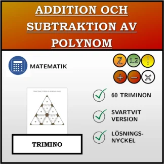 Trimino: Addition och subtraktion av polynom