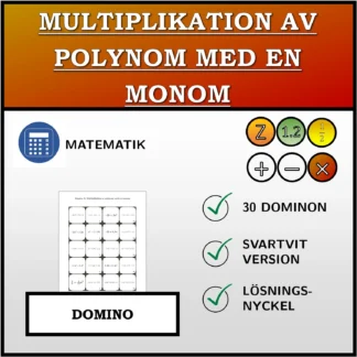 Domino: Multiplikation av polynom med en monom