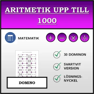 Domino: Aritmetik upp till 1000