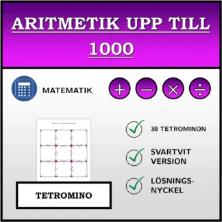Tetromino: Aritmetik upp till 1000