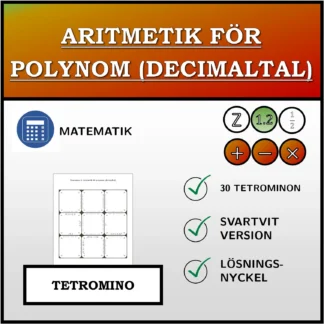 Tetromino: Aritmetik för polynom (decimaltal)