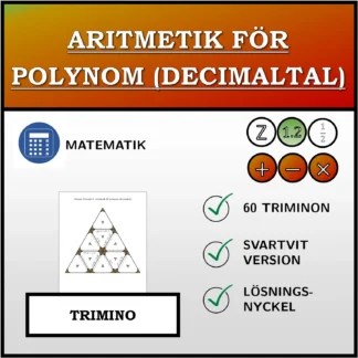 Trimino: Aritmetik för polynom (decimaltal)