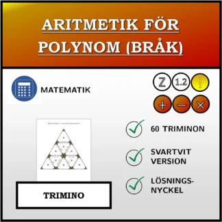 Trimino: Aritmetik för polynom (bråk)
