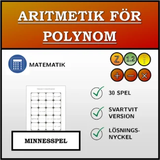 Memoryspel: Aritmetik för polynom
