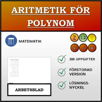 Arbetsblad: Aritmetik för polynom
