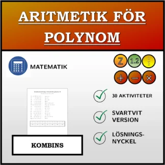 Kombinationsövning: Aritmetik för polynom