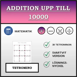 Tetromino: Addition upp till 10000