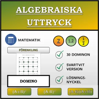 Domino: Algebraiska uttryck, förenkling