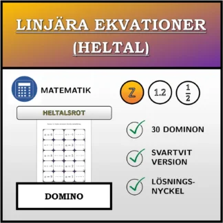 Domino: Linjära ekvationer (heltal), heltalslösning