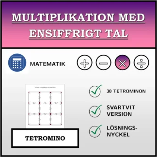 Tetromino: Multiplikation med ensiffrigt tal