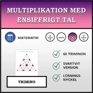 Trimino: Multiplikation med ensiffrigt tal