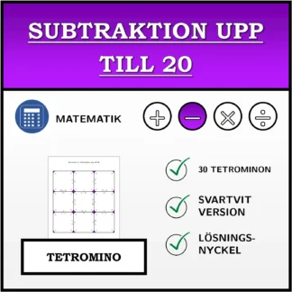 Tetromino: Subtraktion upp till 20