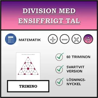 Trimino: Division med ensiffrigt tal
