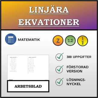 Arbetsblad: Linjära ekvationer