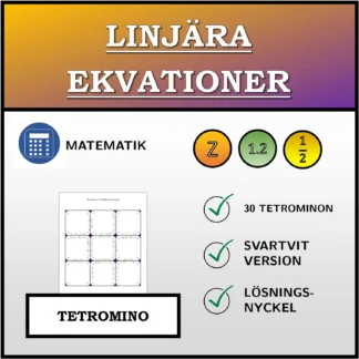 Tetromino: Linjära ekvationer