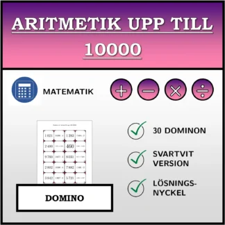 Domino: Aritmetik upp till 10000
