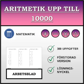 Arbetsblad: Aritmetik upp till 10000