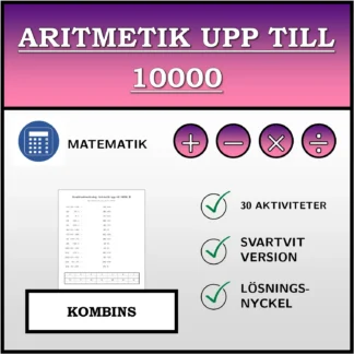 Kombinationsövning: Aritmetik upp till 10000