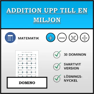 Domino: Addition upp till en miljon