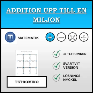 Tetromino: Addition upp till en miljon